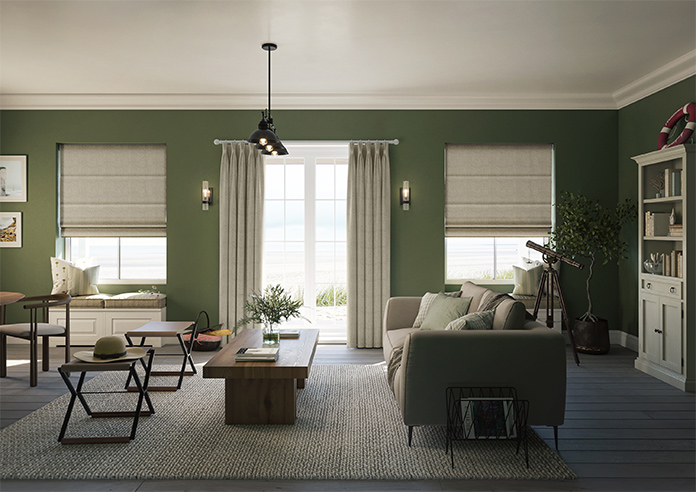 Roslin (Blackout), Hazelnut - Motorised Roman Blind - Image 8